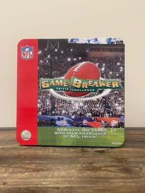 NFL Game Breaker Trivia Challenge Board Game in Collector's Tin